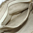 GUCCI Bamboo Boston Bag Leather White Gold 154376 Auth ep14116-21