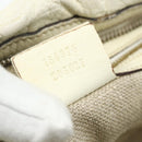 GUCCI Bamboo Boston Bag Leather White Gold 154376 Auth ep14116-12