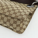 GUCCI GG Canvas Shoulder Bag Beige Silver 120841 Auth ep14120-10