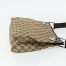 GUCCI GG Canvas Shoulder Bag Beige Silver 120841 Auth ep14120-5