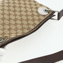 GUCCI GG Canvas Shoulder Bag Beige Silver 120841 Auth ep14120-6