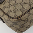 GUCCI GG Supreme Shoulder Bag PVC Beige Silver 114291 Auth ep14124-11