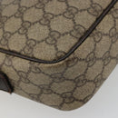 GUCCI GG Supreme Shoulder Bag PVC Beige Silver 114291 Auth ep14124-13