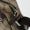 GUCCI GG Supreme Shoulder Bag PVC Beige Silver 114291 Auth ep14124-15