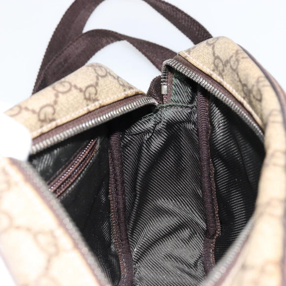 GUCCI GG Supreme Shoulder Bag PVC Beige Silver 114291 Auth ep14124