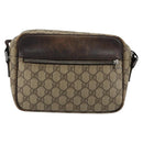GUCCI GG Supreme Shoulder Bag PVC Beige Silver 114291 Auth ep14124-2