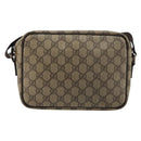 GUCCI GG Supreme Shoulder Bag PVC Beige Silver 114291 Auth ep14124-3