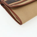 SAINT LAURENT Shoulder Bag Canvas Beige Gold Auth ep14127-14