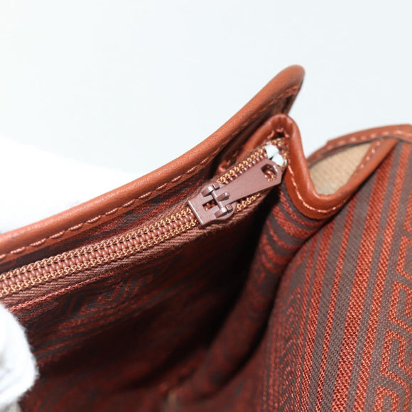 SAINT LAURENT Shoulder Bag Canvas Beige Gold Auth ep14127
