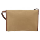 SAINT LAURENT Shoulder Bag Canvas Beige Gold Auth ep14127-2