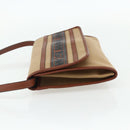 SAINT LAURENT Shoulder Bag Canvas Beige Gold Auth ep14127-3