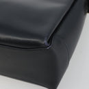 GUCCI Bamboo Hand Bag Leather Navy Gold Auth ep14132-10