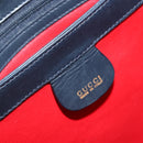 GUCCI Bamboo Hand Bag Leather Navy Gold Auth ep14132-15