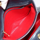 GUCCI Bamboo Hand Bag Leather Navy Gold Auth ep14132-19