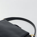 GUCCI Bamboo Hand Bag Leather Navy Gold Auth ep14132-8