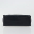 GUCCI Bamboo Hand Bag Leather Navy Gold Auth ep14132-9
