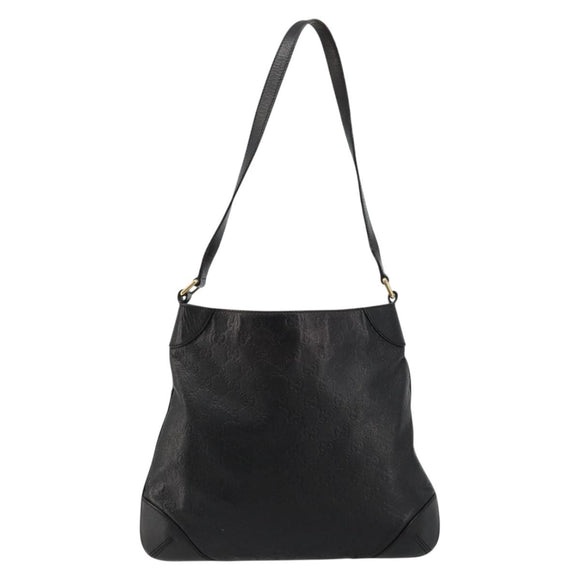GUCCI GG Canvas Guccissima Bag Leather Outlet Black Gold 248272 Auth ep14133A