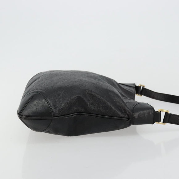 GUCCI GG Canvas Guccissima Bag Leather Outlet Black Gold 248272 Auth ep14133A
