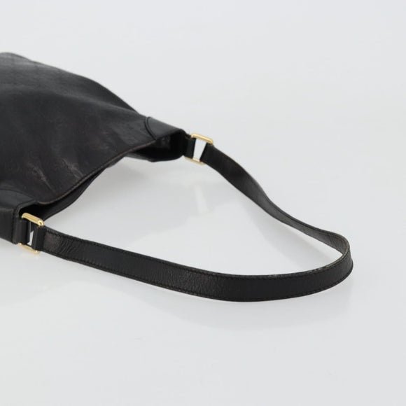 GUCCI GG Canvas Guccissima Bag Leather Outlet Black Gold 248272 Auth ep14133A