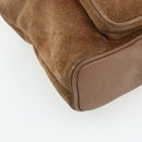 GUCCI Bamboo Backpack Suede Brown Gold 003 3444 0030 Auth ep14134-13