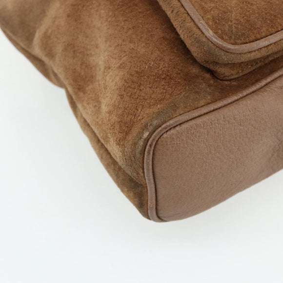 GUCCI Bamboo Backpack Suede Brown Gold 003 3444 0030 Auth ep14134