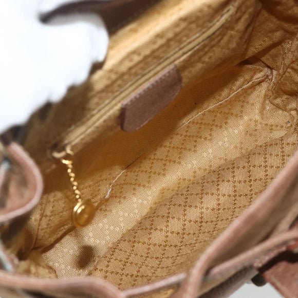 GUCCI Bamboo Backpack Suede Brown Gold 003 3444 0030 Auth ep14134