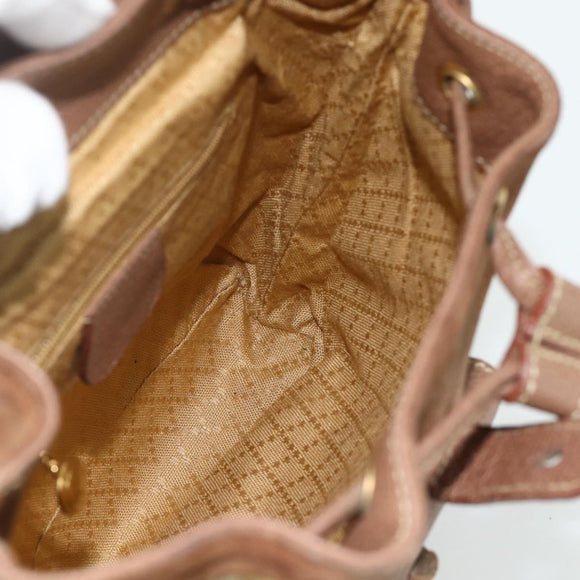 GUCCI Bamboo Backpack Suede Brown Gold 003 3444 0030 Auth ep14134