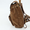 GUCCI Bamboo Backpack Suede Brown Gold 003 3444 0030 Auth ep14134-5
