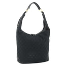 GUCCI GG Canvas Shoulder Bag Black Gold 001 4287 Auth ep14135-1