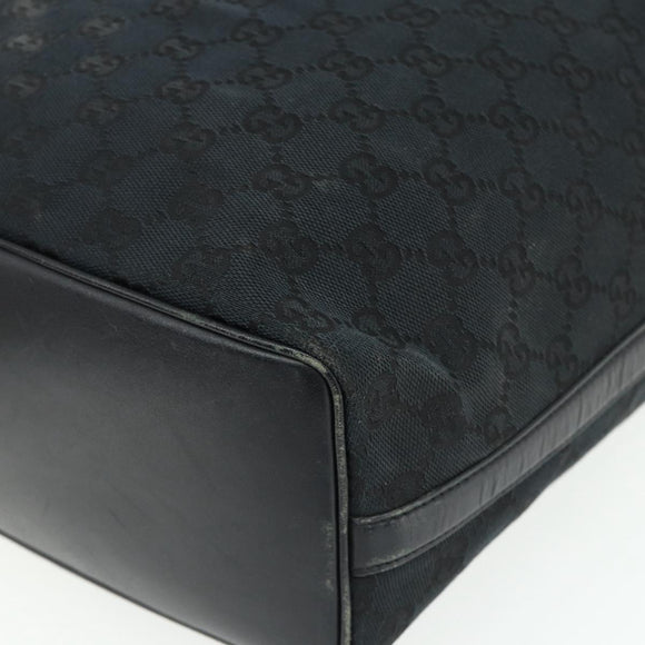 GUCCI GG Canvas Shoulder Bag Black Gold 001 4287 Auth ep14135