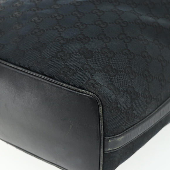 GUCCI GG Canvas Shoulder Bag Black Gold 001 4287 Auth ep14135