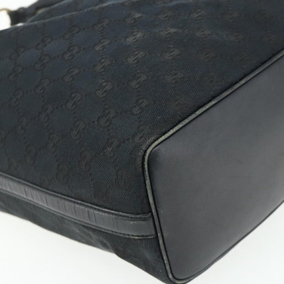 GUCCI GG Canvas Shoulder Bag Black Gold 001 4287 Auth ep14135
