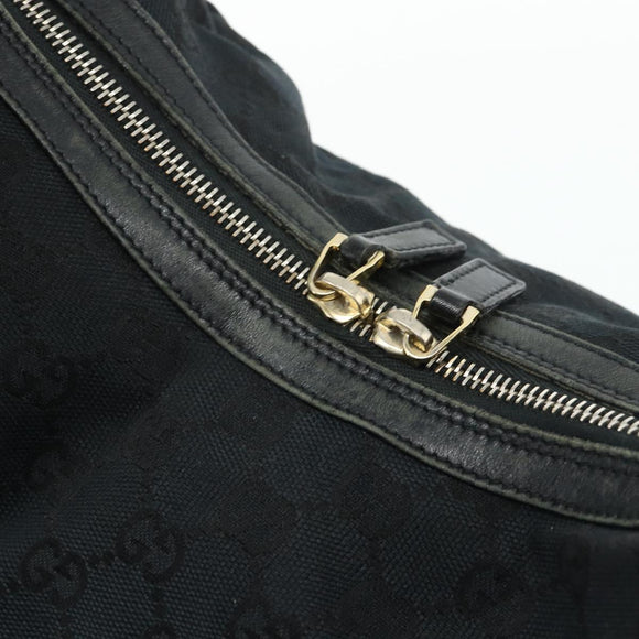 GUCCI GG Canvas Shoulder Bag Black Gold 001 4287 Auth ep14135
