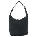GUCCI GG Canvas Shoulder Bag Black Gold 001 4287 Auth ep14135-2