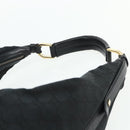 GUCCI GG Canvas Shoulder Bag Black Gold 001 4287 Auth ep14135-8