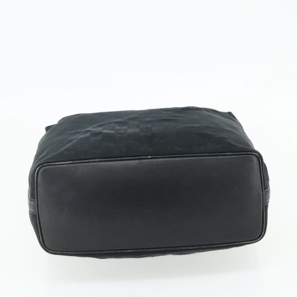 GUCCI GG Canvas Shoulder Bag Black Gold 001 4287 Auth ep14135