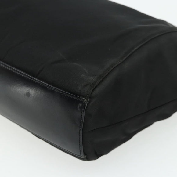 PRADA Tote Bag Nylon Black Silver Auth ep14138A