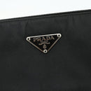 PRADA Tote Bag Nylon Black Silver Auth ep14138A-18