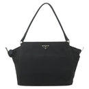 PRADA Tote Bag Nylon Black Silver Auth ep14138A-13