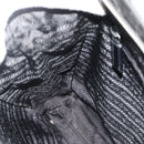 PRADA Tote Bag Nylon Black Silver Auth ep14138A-21