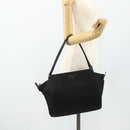 PRADA Tote Bag Nylon Black Silver Auth ep14138A-24