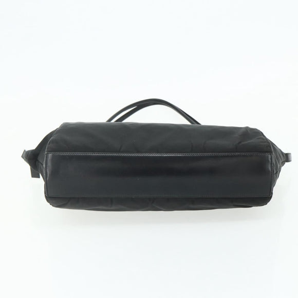 PRADA Tote Bag Nylon Black Silver Auth ep14138A