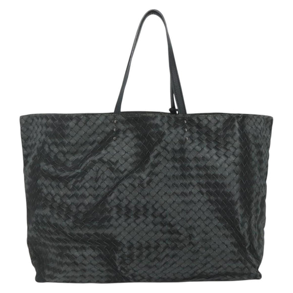BOTTEGA VENETA INTRECCIATO Print Tote Bag Nylon Gray Auth ep14142A