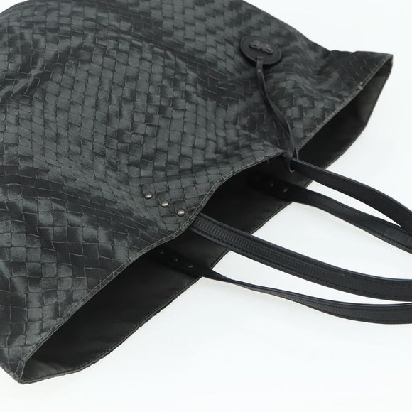 BOTTEGA VENETA INTRECCIATO Print Tote Bag Nylon Gray Auth ep14142A