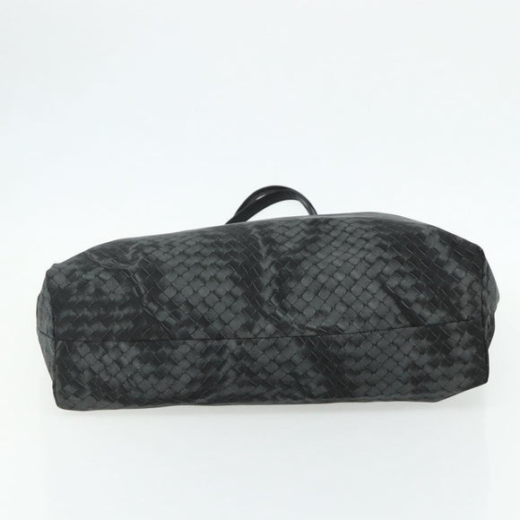 BOTTEGA VENETA INTRECCIATO Print Tote Bag Nylon Gray Auth ep14142A