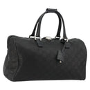 GUCCI GG Supreme Boston Bag PVC Black Silver Auth ep14143-1