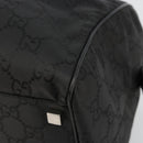 GUCCI GG Supreme Boston Bag PVC Black Silver Auth ep14143-12