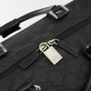 GUCCI GG Supreme Boston Bag PVC Black Silver Auth ep14143-16