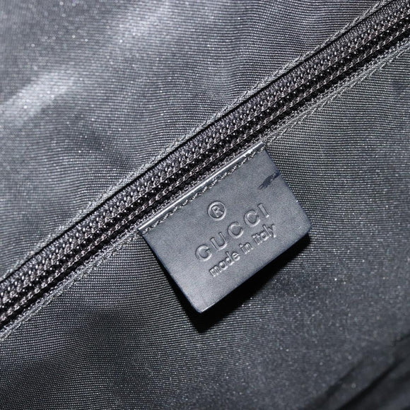GUCCI GG Supreme Boston Bag PVC Black Silver Auth ep14143