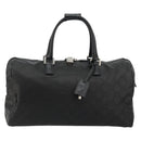 GUCCI GG Supreme Boston Bag PVC Black Silver Auth ep14143-2